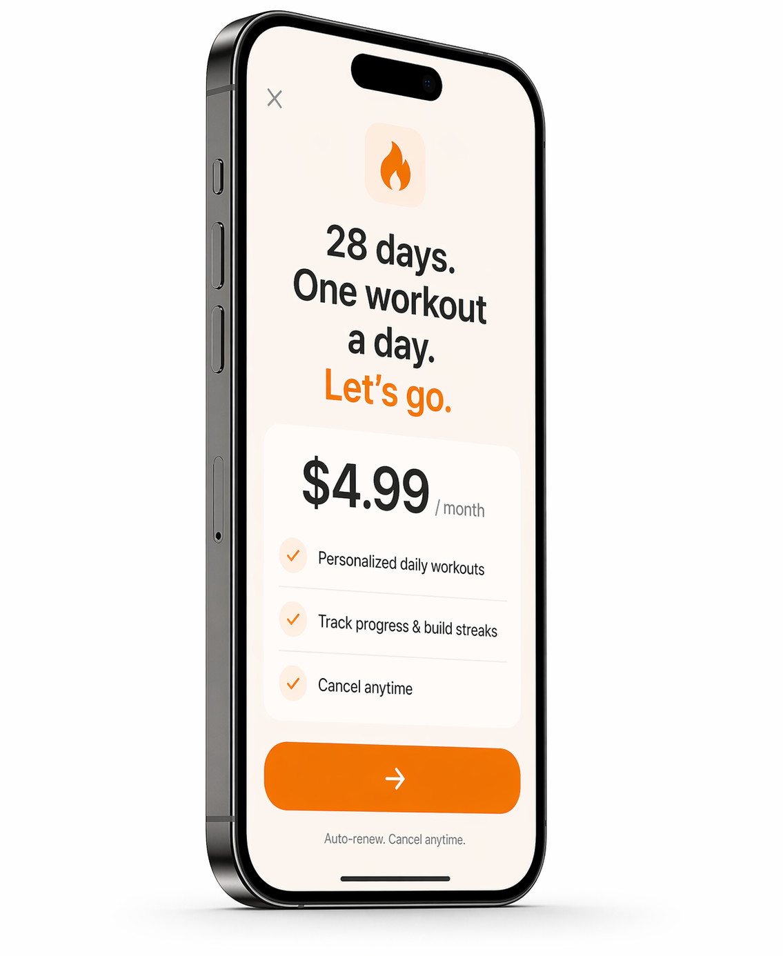 BeastMode app subscription screen